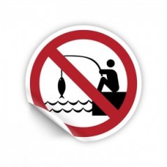 Divieto di pesca in Pvc adesivo flessibile da parete