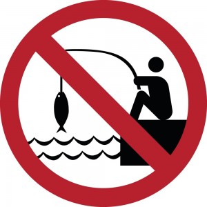 Divieto di pesca in Pvc adesivo flessibile da parete