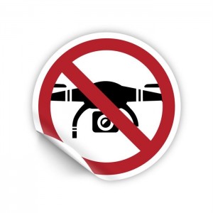 No drone zone in Pvc adesivo flessibile da parete