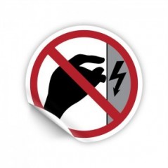 Non toccare quadro sotto tensione in Pvc adesivo flessibile da parete