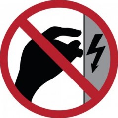 Non toccare quadro sotto tensione in Pvc adesivo flessibile da parete