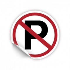 Parcheggio vietato in Pvc adesivo flessibile da parete
