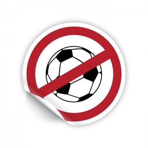 Vietato giocare a pallone in Pvc adesivo flessibile da parete