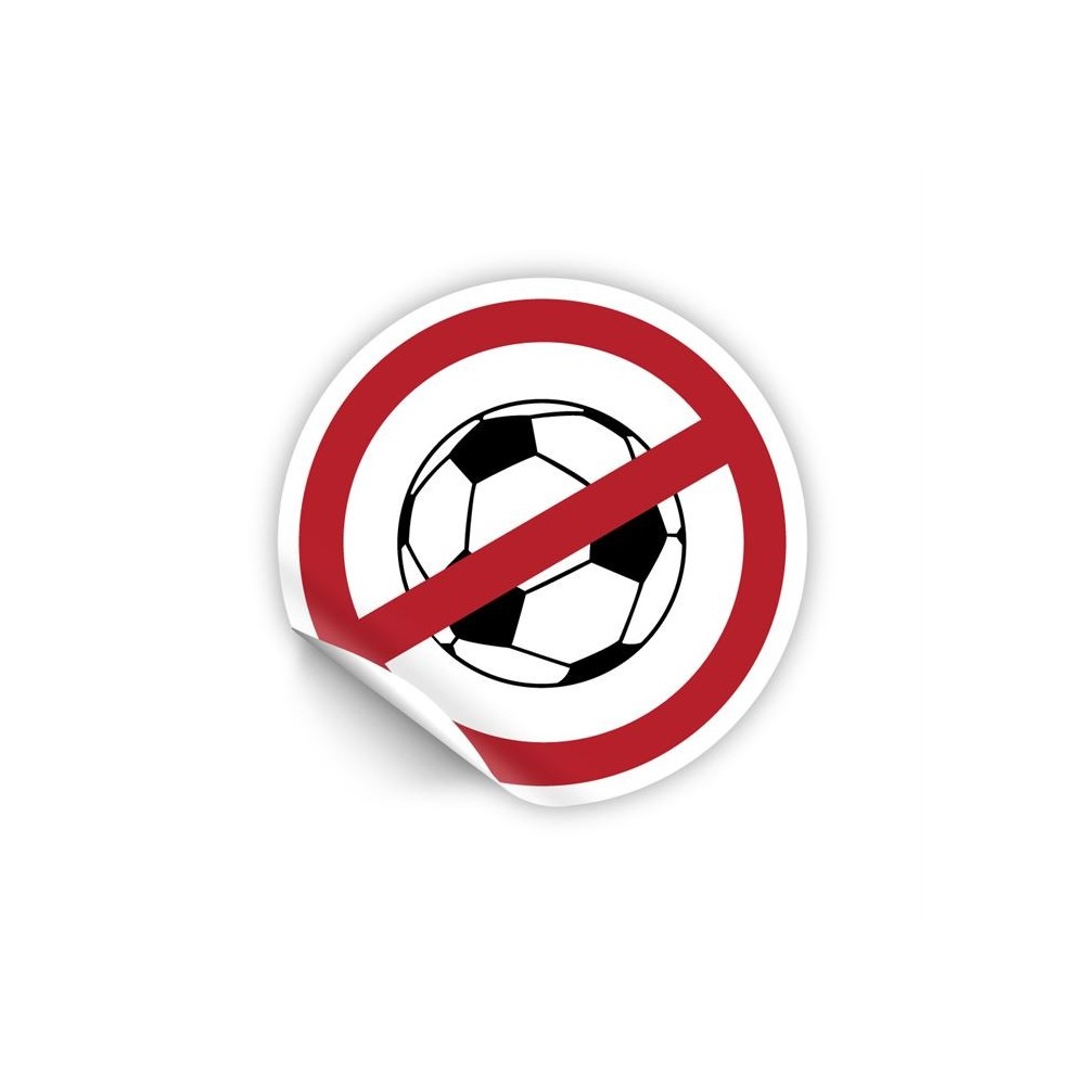 Vietato giocare a pallone in Pvc adesivo flessibile da parete