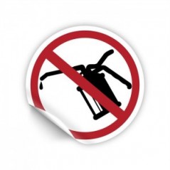 Vietato lubrificare in Pvc adesivo flessibile da parete