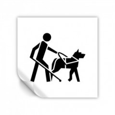 Accesso consentito ai cani da assistenza v1 in Pvc adesivo flessibile da parete