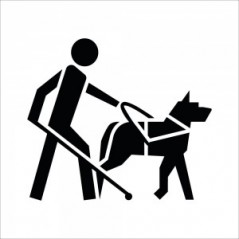 Accesso consentito ai cani da assistenza v1 in Pvc adesivo flessibile da parete