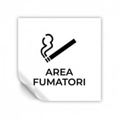 Area fumatori in Pvc adesivo flessibile da parete