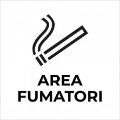 Area fumatori in Pvc adesivo flessibile da parete