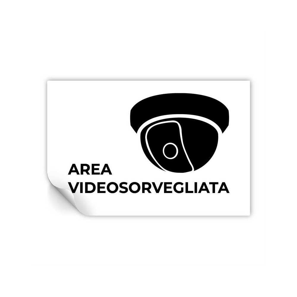 Area videosorvegliata v2 in Pvc adesivo flessibile da parete