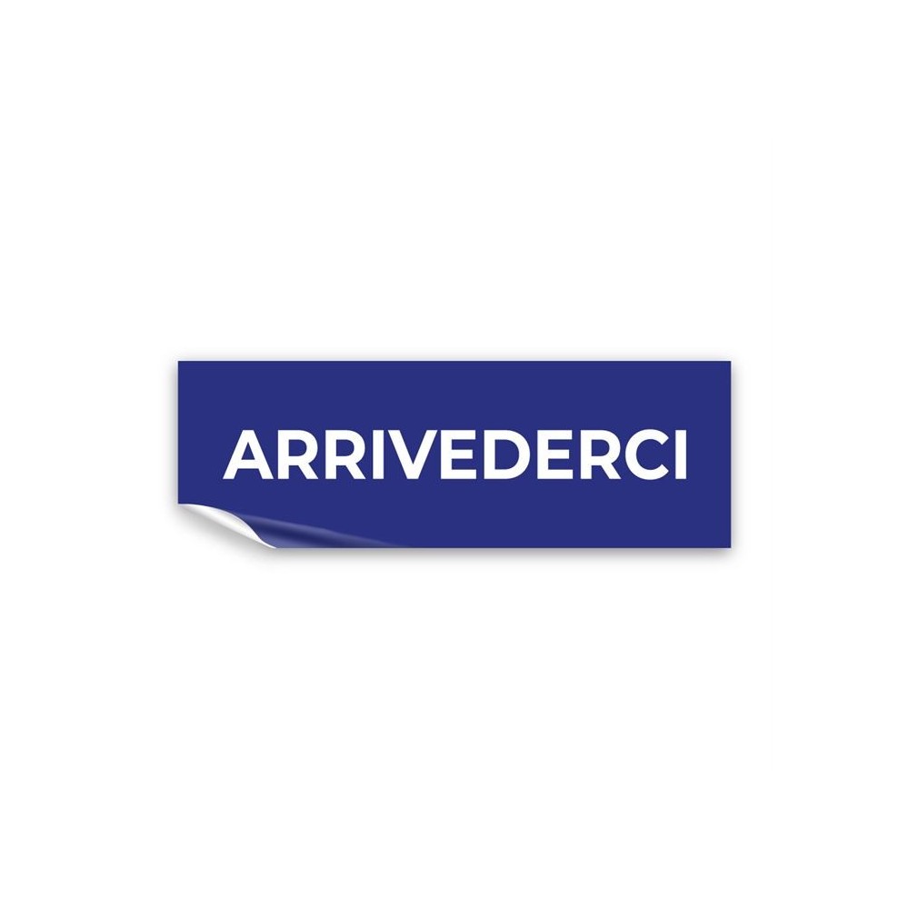 Arrivederci lungo v1 in Pvc adesivo flessibile da parete