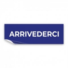 Arrivederci lungo v1 in Pvc adesivo flessibile da parete
