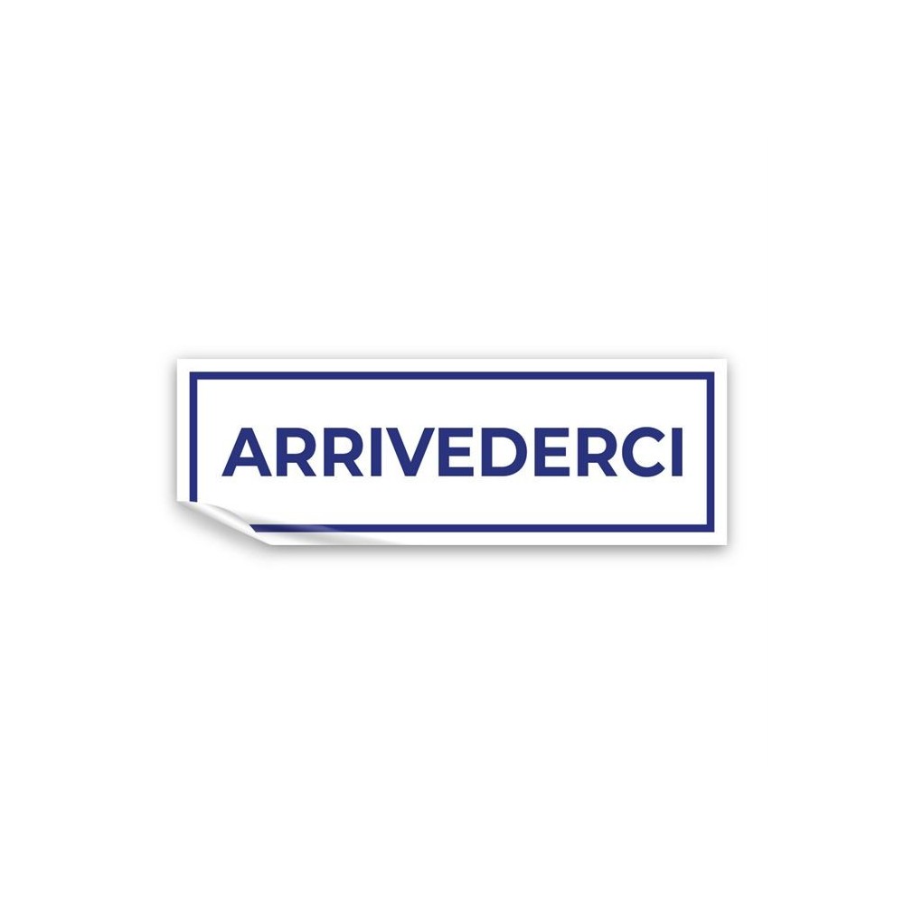Arrivederci lungo v4 in Pvc adesivo flessibile da parete