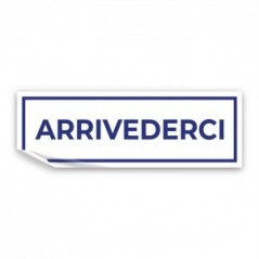 Arrivederci lungo v4 in Pvc adesivo flessibile da parete
