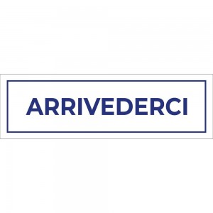Arrivederci lungo v4 in Pvc adesivo flessibile da parete