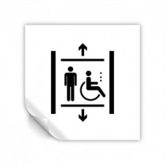 Ascensore classic uomo e disabile v1 in Pvc adesivo flessibile da parete