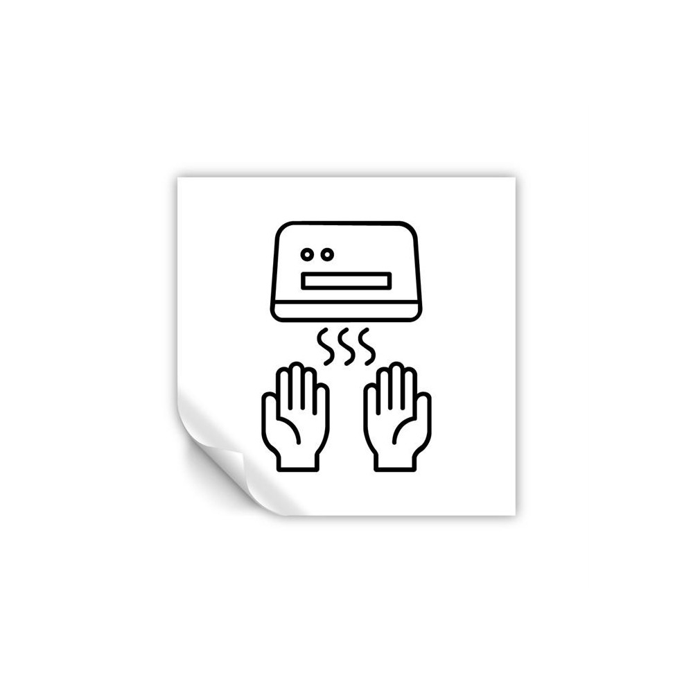 Asciugatore automatico v1 in Pvc adesivo flessibile da parete