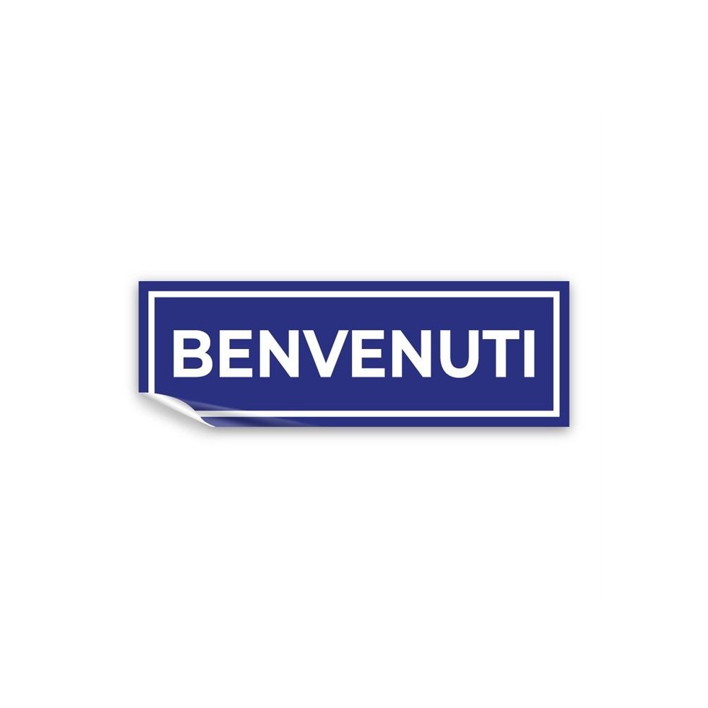 Benvenuti lungo v3 in Pvc adesivo flessibile da parete