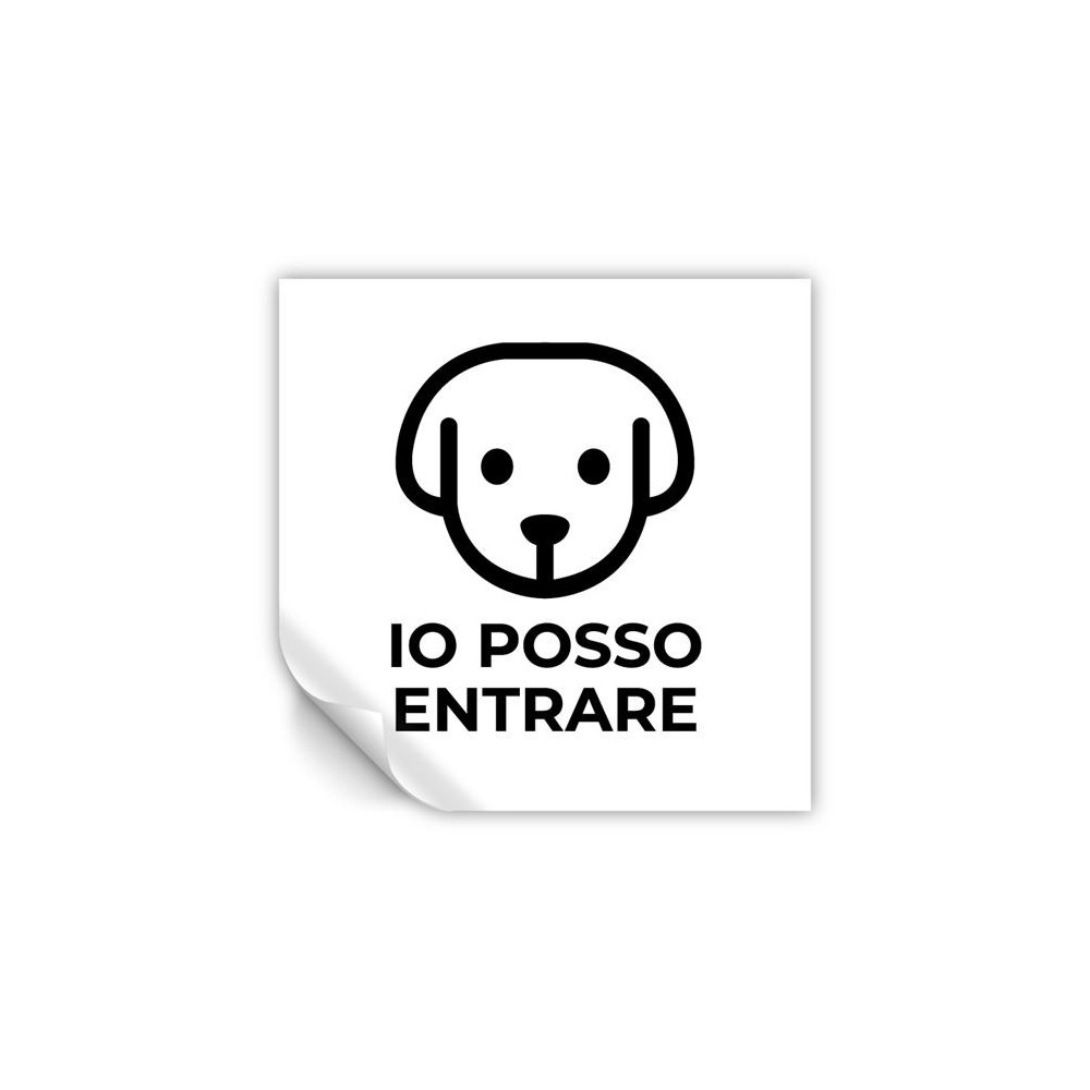 Cani ammessi in Pvc adesivo flessibile da parete