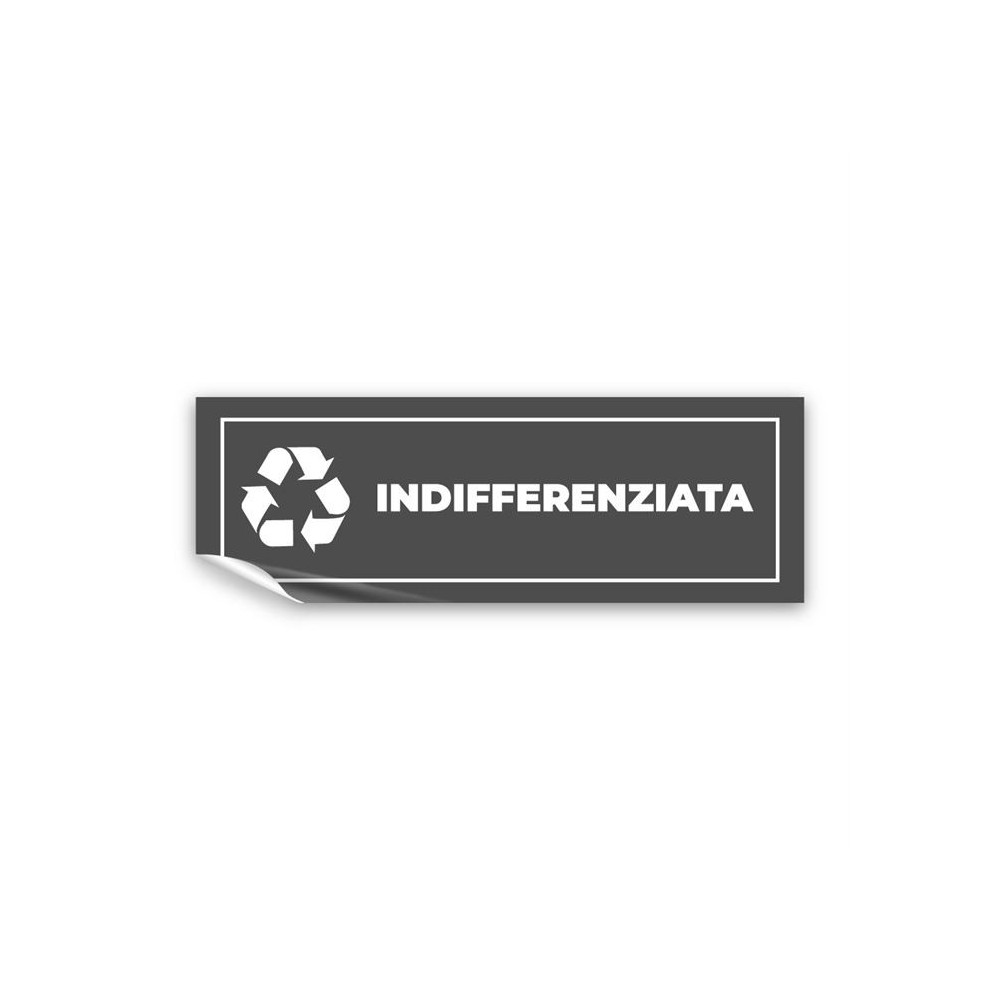 Differenziata indifferenziata lungo v1 in Pvc adesivo flessibile da parete