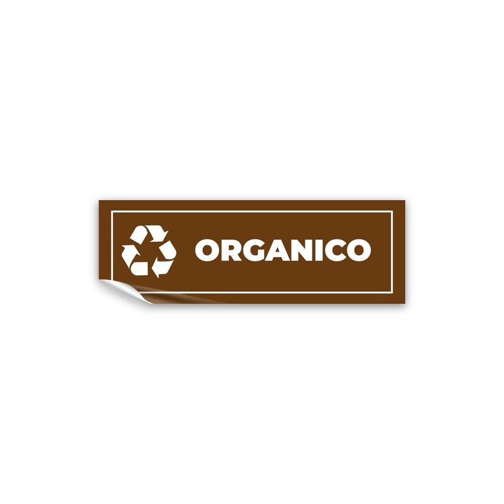 Differenziata organico lungo v1 in Pvc adesivo flessibile da parete