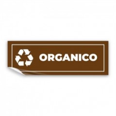 Differenziata organico lungo v1 in Pvc adesivo flessibile da parete