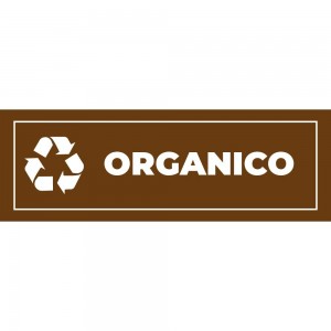 Differenziata organico lungo v1 in Pvc adesivo flessibile da parete