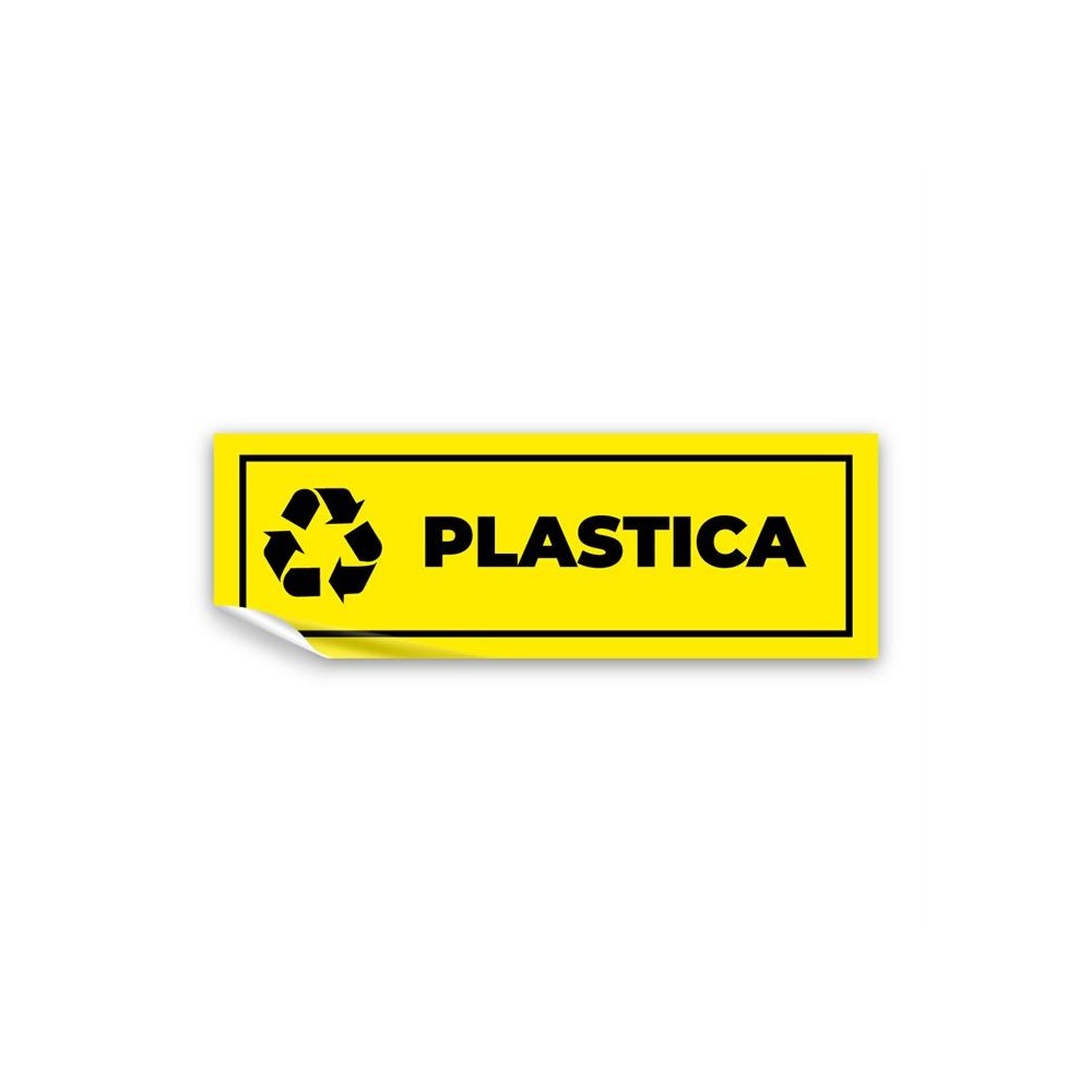 Differenziata plastica lungo v1 in Pvc adesivo flessibile da parete