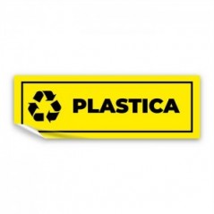 Differenziata plastica lungo v1 in Pvc adesivo flessibile da parete