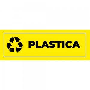 Differenziata plastica lungo v1 in Pvc adesivo flessibile da parete