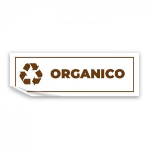 Differenziata organico lungo v2 in Pvc adesivo flessibile da parete