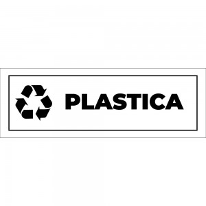 Differenziata plastica lungo v2 in Pvc adesivo flessibile da parete