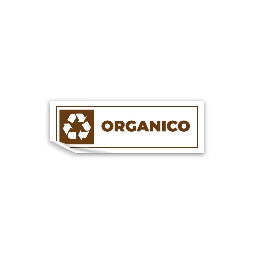 Differenziata organico lungo v3 in Pvc adesivo flessibile da parete