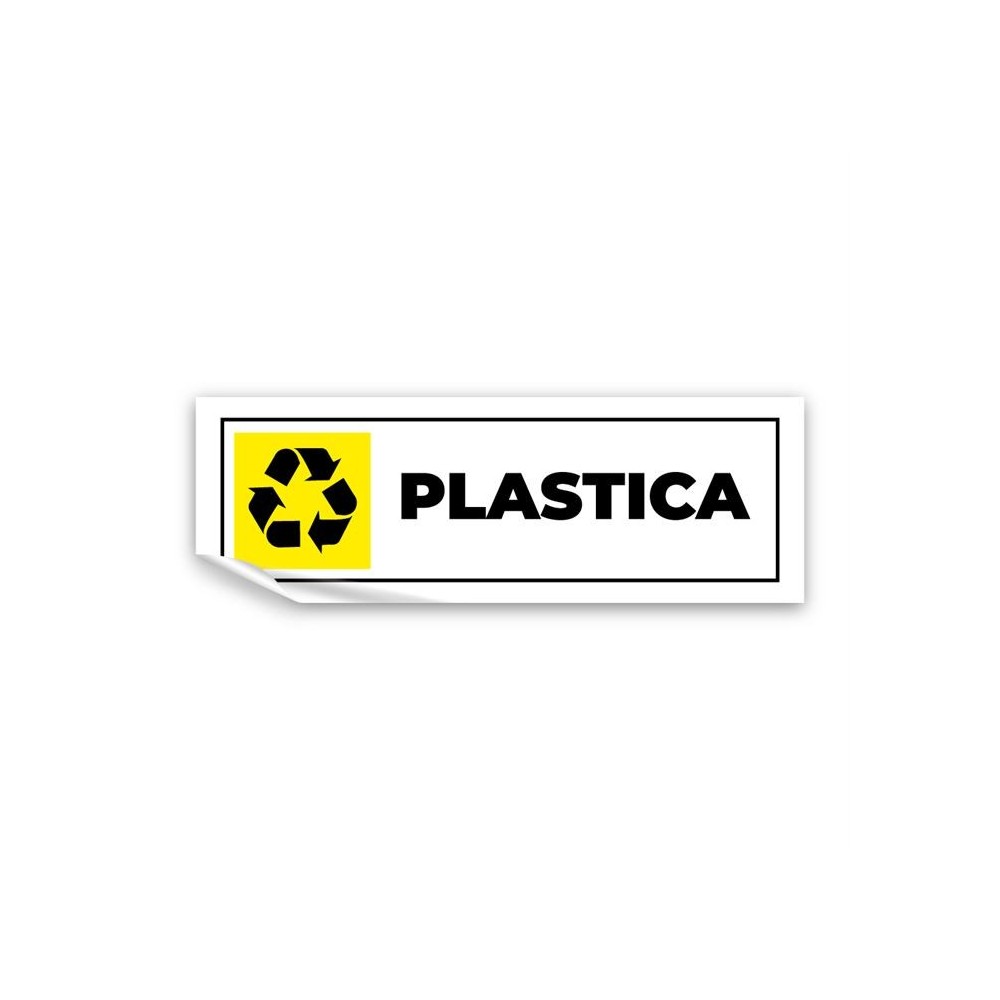 Differenziata plastica lungo v3 in Pvc adesivo flessibile da parete