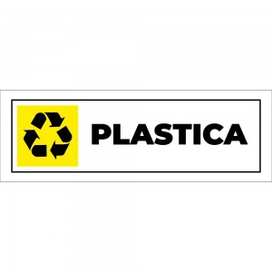 Differenziata plastica lungo v3 in Pvc adesivo flessibile da parete