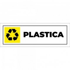 Differenziata plastica lungo v3 in Pvc adesivo flessibile da parete