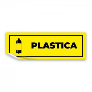 Differenziata plastica lungo v4 in Pvc adesivo flessibile da parete