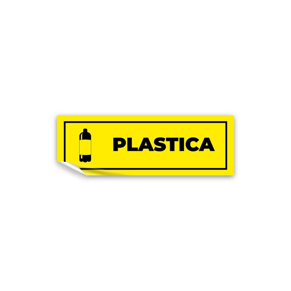 Differenziata plastica lungo v4 in Pvc adesivo flessibile da parete