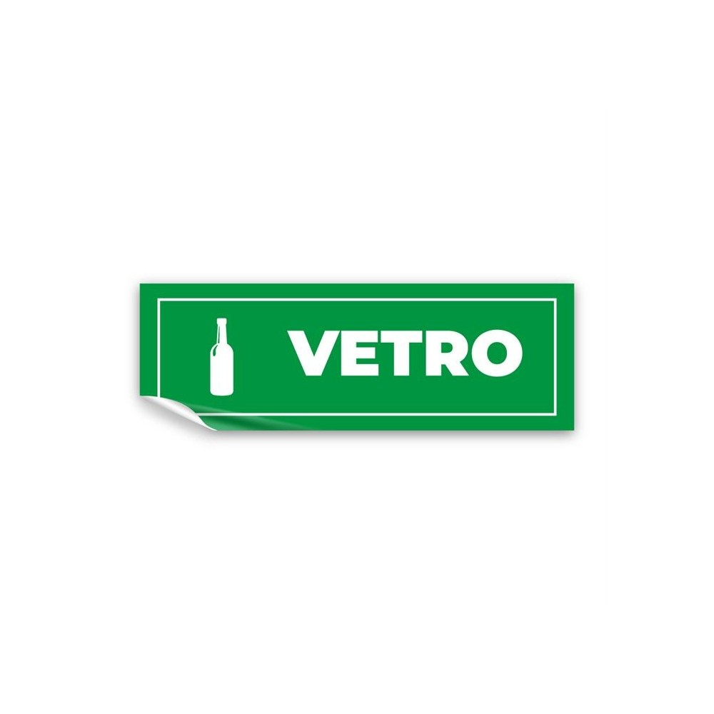 Differenziata vetro lungo v4 in Pvc adesivo flessibile da parete