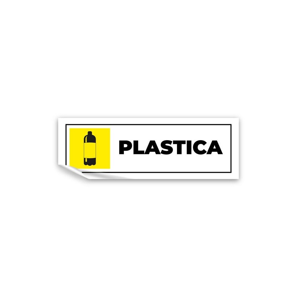 Differenziata plastica lungo v5 in Pvc adesivo flessibile da parete