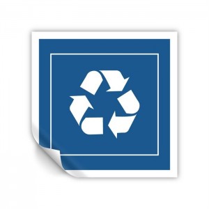 Differenziata carta quadrato v1 in Pvc adesivo flessibile da parete