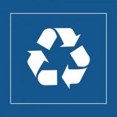 Differenziata carta quadrato v1 in Pvc adesivo flessibile da parete