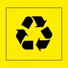 Differenziata plastica quadrato v1 in Pvc adesivo flessibile da parete