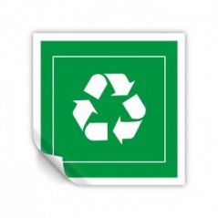 Differenziata vetro quadrato v1 in Pvc adesivo flessibile da parete