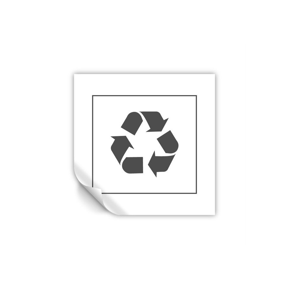 Differenziata indifferenziata quadrato v2 in Pvc adesivo flessibile da parete
