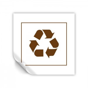 Differenziata organico quadrato v2 in Pvc adesivo flessibile da parete