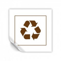 Differenziata organico quadrato v2 in Pvc adesivo flessibile da parete