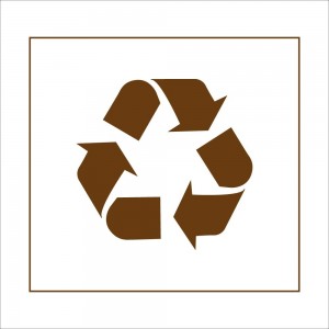 Differenziata organico quadrato v2 in Pvc adesivo flessibile da parete