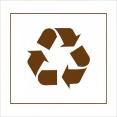 Differenziata organico quadrato v2 in Pvc adesivo flessibile da parete