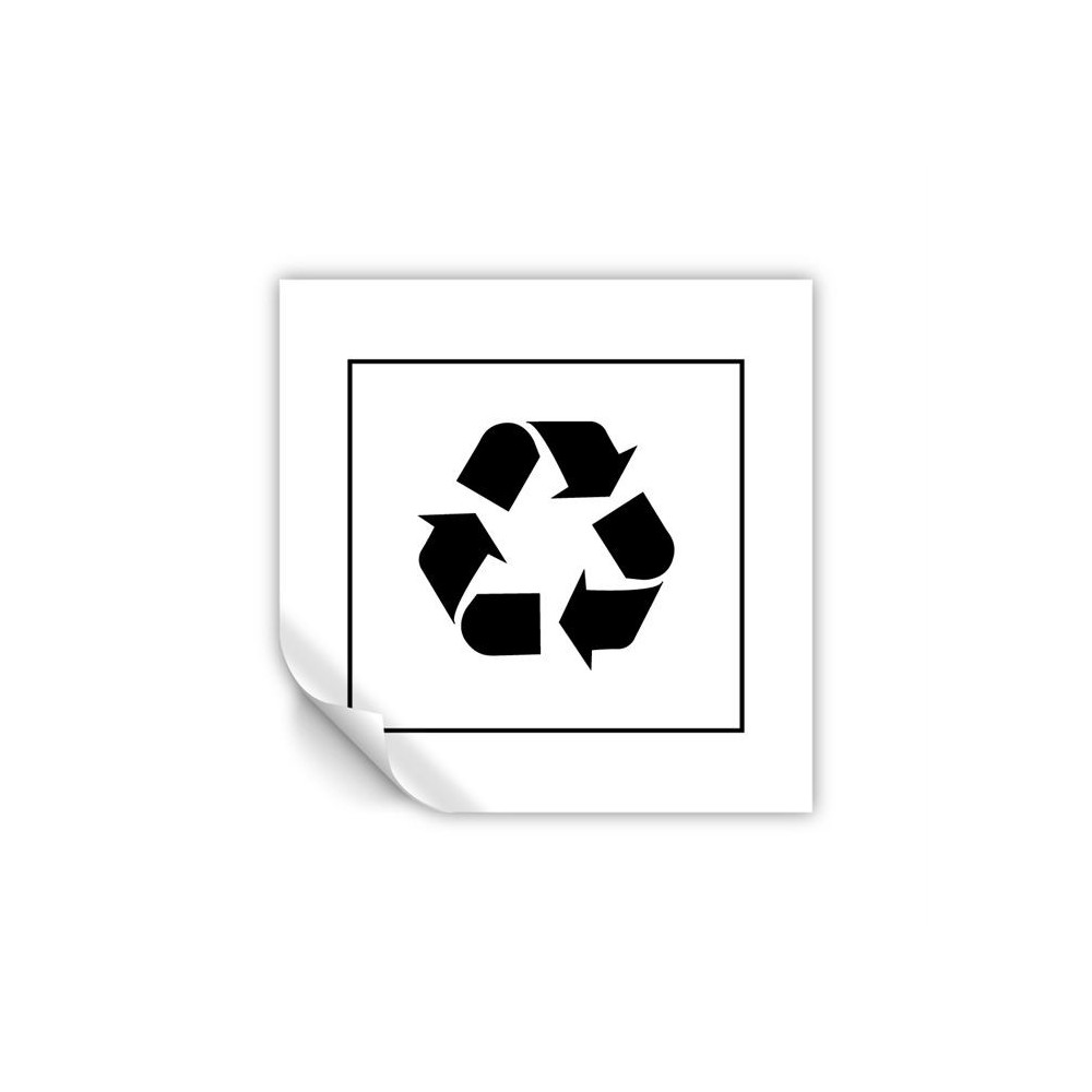 Differenziata plastica quadrato v2 in Pvc adesivo flessibile da parete